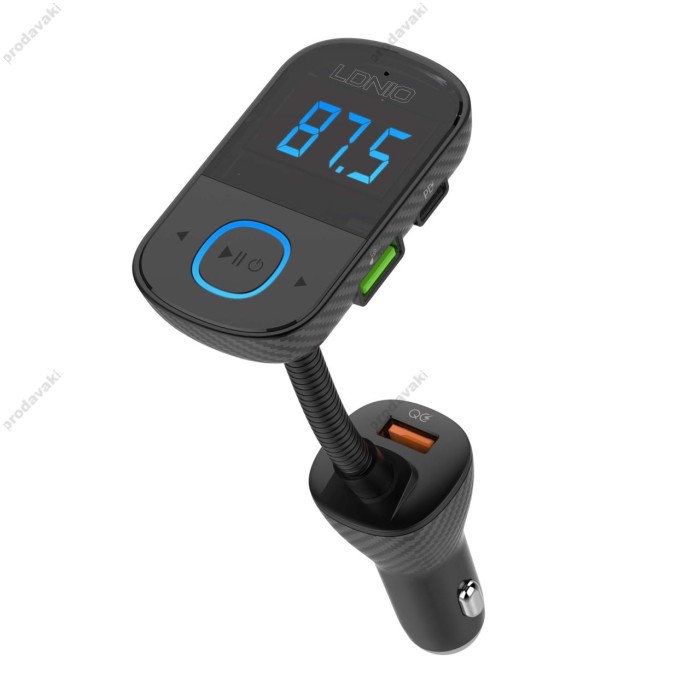 FM-трансмітер LDNIO C705Q Bluetooth 43W Black